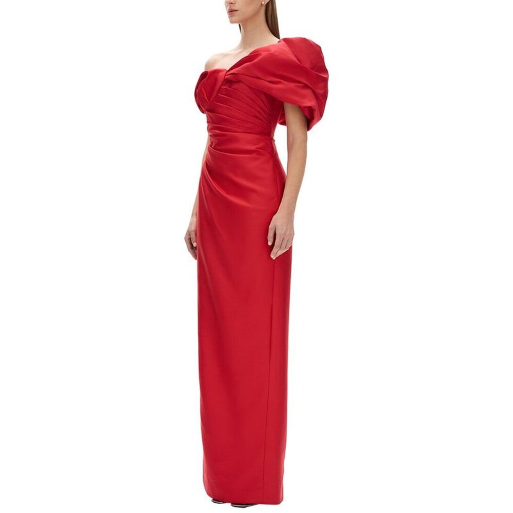 Rachel Gilbert Womens  Marlo Fitted Wool & Silk-Blend Gown